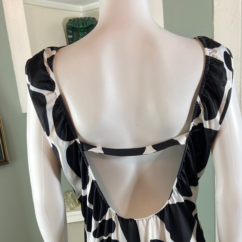 SHEIN Curve Giraffe Print Black White Sleeveless Dress 3X Bodycon Form Fitting - Picture 7 of 13